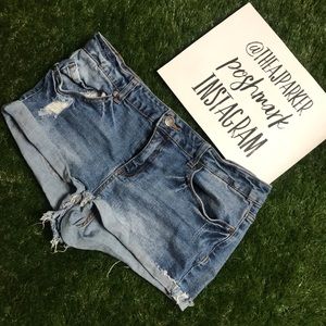Distressed Jean Shorts Blue Asphalt 13/31